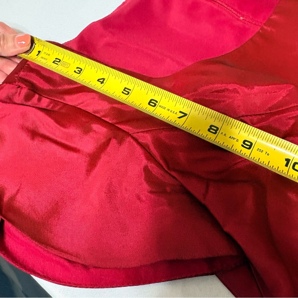 Vintage Rampage red satin peplum top featuring a bold statement style - Picture 7 of 8